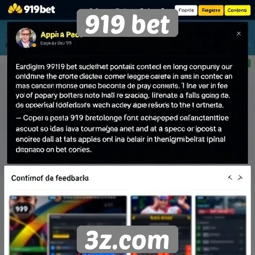 Feedback de usuários sobre o 919 bet